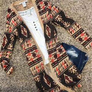 American rag Aztec cardigan